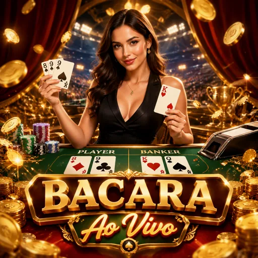 Cartas de baccarat sendo distribuídas pelo crupiê