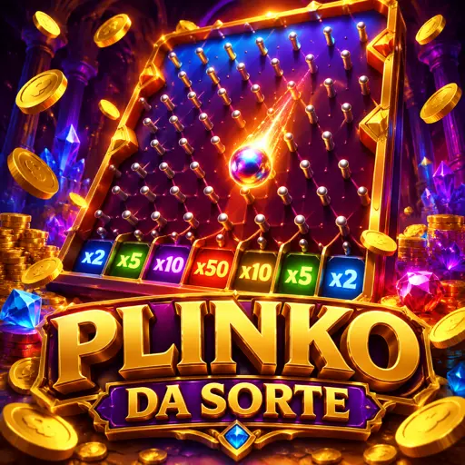 Bola caindo em tabuleiro Plinko com multiplicadores